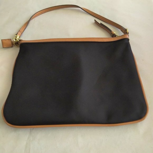 Tutilo New York Shoulder/Clutch Bag-Black/Tan Poly - Picture 2 of 5